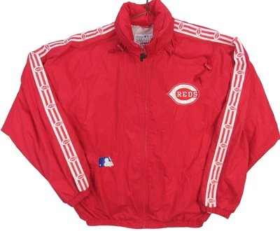 VTG 90s Cincinnati Reds Pro Player MLB Lined Windbreaker Jacket Baseball Mens L - Image 1 of 4