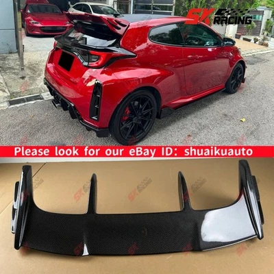 Alerón de techo trasero negro brillante/fibra de carbono para Toyota GR Yaris 2021-2025 Foto 1 de 4