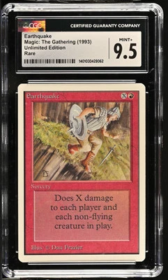 EARTHQUAKE Unlimited Rare CGC 9.5 Vintage MTG [Nostalgium] - Image 1 of 2