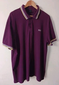 Polo uomo Hugo Boss Paddy taglia 5XL bordeaux vestibilità regolare 100% cotone  - Foto 1 di 16