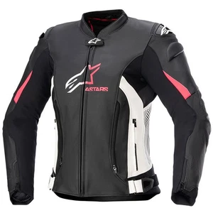 Alpinestars Stella GP Plus V4 Leather Jacket Motorbike Black / White / Diva Pink - Picture 1 of 3