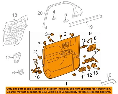 GM OEM 16-18 Sierra 2500 HD Front Door Interior Trim-Door Trim Panel 23245571 Foto 1 de 2