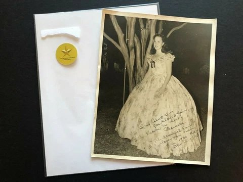 Marcella Rabwin Twice Signed Period Photo in Scarlett O'Hara's Dress - GWTW Cover