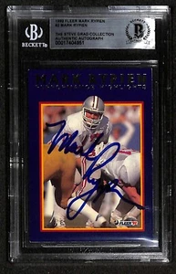 Mark Rypien Washington Redskins 1992 Fleer #2 signierte Karte BECKETT gekapselt - Bild 1 von 3