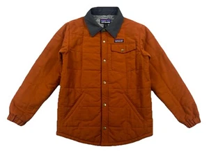 Patagonia Boys Quilted Shacket Size Large (12) Copper Ore Orange Button Up - Picture 1 of 6