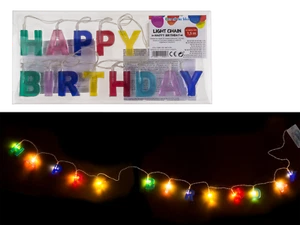 Cadena de luces de cuerda LED para feliz cumpleaños - Imagen 1 de 1