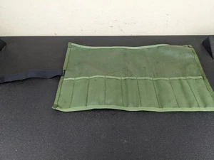 #bk370 NEW Canvas Roll Roll-Up Tool Roll for Punch and Chisels Military Green - Picture 1 of 10