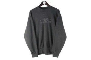 SUDADERA UMBRO VINTAGE TALLA M negra logo grande años 90 retro estilo deportivo cuello redondo - Imagen 1 de 5