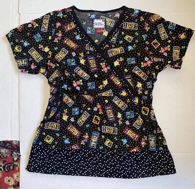 Blusa Médica Para Mujer MARY ENGELBREIT Negra Cuello en V Talla Grande M Foto 1 de 4