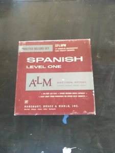 Vintage ALM Spanish Practice Record Set 13 Records 33 1/3 RPM Level One - Picture 1 of 4