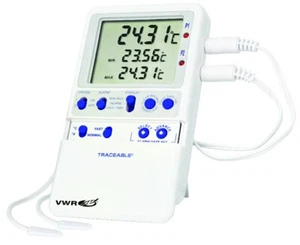 Rückführbares 6433 Digitales Dreifachanzeige Thermometer mit 2 Kugelsonden - Bild 1 von 1