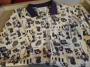 Penguin Sport Polo Golf Shirt Short Sleeve Black Beige Size L NEW - Picture 1 of 11