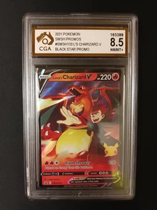 Pokemon 2021 Sword & Shield Promo Lance's Charizard V SWSH133 CGA 8.5 - Picture 1 of 1