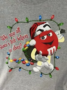 T-shirt natalizia M&Ms che dice che tutti gli aiutanti di Babbo Natale sono elfi XL maglietta - Foto 1 di 5