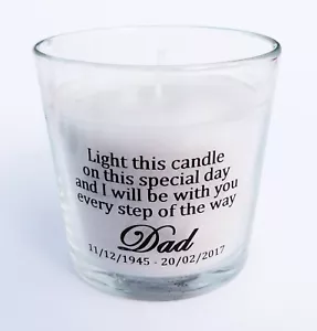 VELA DE MEMORIA PERSONALIZADA DÍA DE BODA MEMORIAL A UN SER QUERIDO EN MEMORIA RECUERDO - Imagen 1 de 1