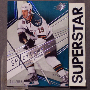 JOE THORNTON  2008-09 SPx SPxcitement /999 #X30 San Jose Sharks