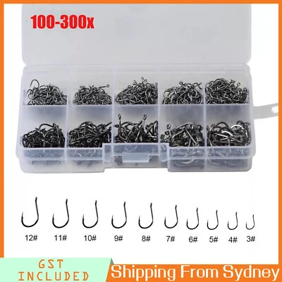 100-300x Octopus Beak Suicide Fishing Hooks Chemically Sharpened Tackle 3-12 - image 1 of 4