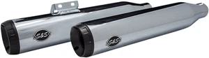 S&S CYCLE Grand National Race Mufflers for Softail - Chrome 550-0738 - Picture 1 of 1