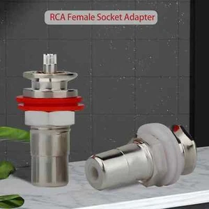RCA Socket Hifi Audio RCA Female Connector Jack Adapter for Phono Chassis Panel - Picture 1 of 19