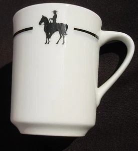 Cowboy or Gaucho on Horse Coffee Mug 1976 Jackson China 3 3/4 Inches Tall - Picture 1 of 4