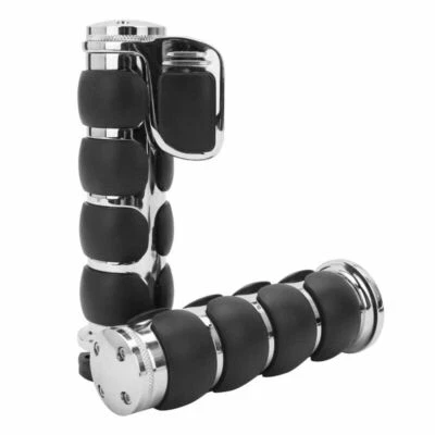 Chrome 1'' Motorcycle Hand Grips For Harley Touring Road King Street Glide Dyna - Image 1 of 4