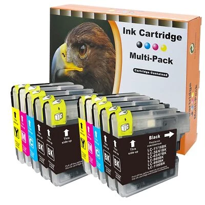 10x Druckerpatronen Kompatibel zu Brother LC1100 LC980 für DCP-145C DCP-185C ... - Bild 1 von 4