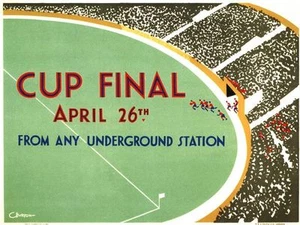 Vintage 1930 FA Cup Finale Arsenal Huddersfield Town Poster A3/A2/A1 Druck - Bild 1 von 1