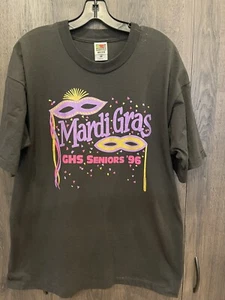 Vintage Mardi Gras Shirt Adult XL Single Stitch Seniors 1996 Adult X Large - Picture 1 of 3