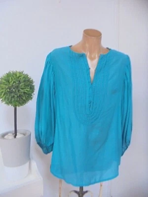 DIANE VON FURSTENBERG NEW! LOVELY TUNIC/BLOUSE TOP SILK/COTTON BNWOT SZ 4 AUS 8 - image 1 of 4