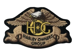 Embroidered Membership Patch HARLEY DAVIDSON OWNERS GROUP MC Club 4.75” EAGLE - Picture 1 of 2