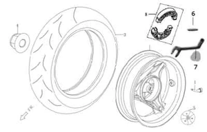 SFM / Sachs Radfelge hinten Set P402550500101700 Sachs SX1 50cc bis 2012 - Picture 1 of 1
