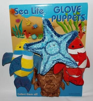 NOS 2003 Caltoy Sea Life Glove Hand Puppets Ocean Fish Starfish Turtle Plush Toy - Image 1 of 4