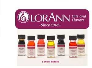 LorAnn 1 Dram Size 2 pack Super Strength Flavoring Extract .125 oz each bottle - Picture 1 of 66