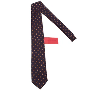 Tino Cosma NWT Neck Tie in Purple/Blue w/ Brown Pattern 100% Silk Made in Italy - Picture 1 of 11