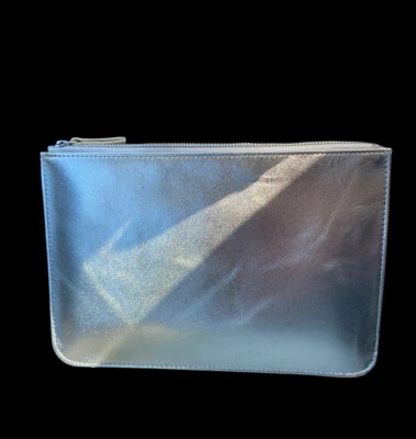 Restoration Hardware Metallic Leather Mini iPad Case Silver Rh Teen - Image 1 of 4