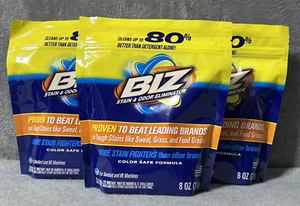 Biz Flecken- & Geruchsentferner 8 Unzen Pulver 3er-Pack Enzym Wäsche Booster - Bild 1 von 7