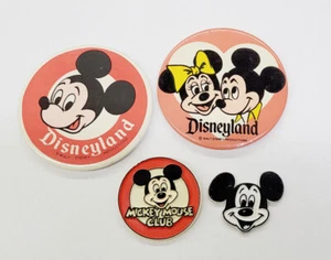 3 Walt Disney Mickey Mouse Pinback Buttons Club Minnie & Magnet - Picture 1 of 11