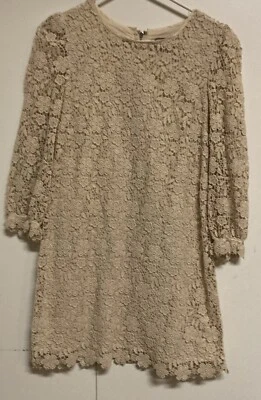 Vestido JUICY COUTURE ROSA CON ETIQUETA NEGRA Antiguo Encaje Crochet Talla 4 Precioso Foto 1 de 4