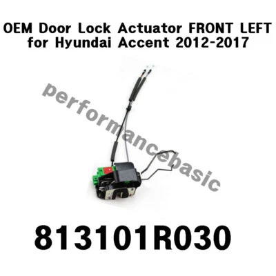 原始设备制造商 813101R030 门锁致动器前驱动器左适用于现代口音 2012 - 2017 — 第 1/4 张图片