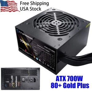 NEW ATX 700W Non-Modular 80 Plus Gold Power Supply fit Mini Desktop PC - Picture 1 of 20