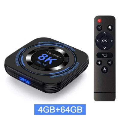 box Android 12 TV BOX Wifi 32G64G Quad Core Cortex A53 Supporto 8K 4K BT Lettore - Immagine 1 di 4