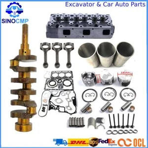 D902 Engine Rebuild Kit-Piston/Crankshaft/Cylinder Head for Kubota B6200 BX25 - Picture 1 of 12
