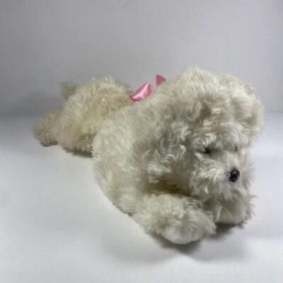 Плюшевый бежевый щенок собака Animal Alley Toys R Us Geoffrey 2000 пушистый  - Изображение 1 из 4