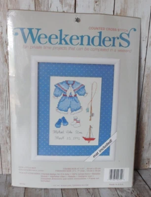 Kit de punto de cruz contado Weekenders "Nuestro pequeño niño" 8X10 #02755 Foto 1 de 2