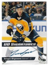 2014-15 Upper Deck Series 2 Signatures Autograph Zemgus Girgensons #UDS-ZG (12)