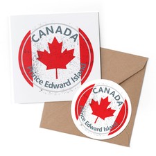 1 x Greeting Card & 10cm Sticker Set - Prince Edward Island Canada Travel #59059
