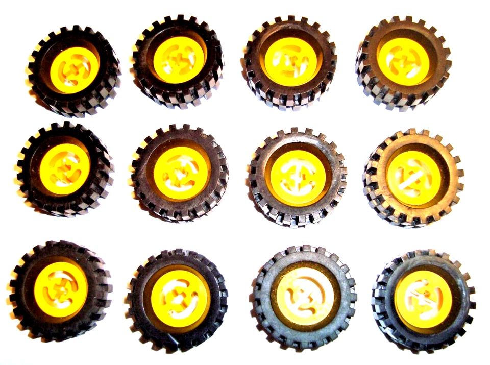 Lego® Technic 12 x Reifen Räder Rad Felge gelb 2346 (L120) - Bild 1 von 1