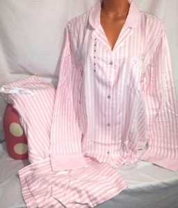 Victorias Secret DREAMER IKONISCHER STREIFEN FLANELL Pyjama-Set Pyjama Neu mit Etikett XL - Bild 1 von 5