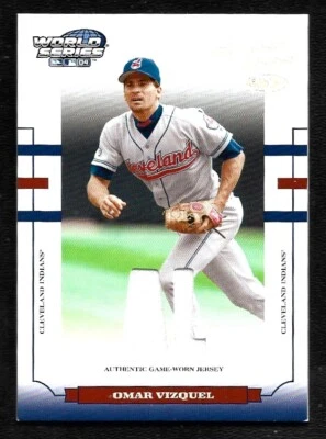Omar Vizquel 2004 Donruss Serie Mundial Material Tela AL NL Jsy #d/250 Foto 1 de 2