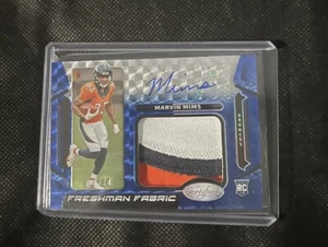 🔥2023 Certified Marvin Mims Freshman Fabric Blue Etch /20 RPA RC Auto Broncos🔥 - Picture 1 of 2